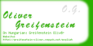 oliver greifenstein business card